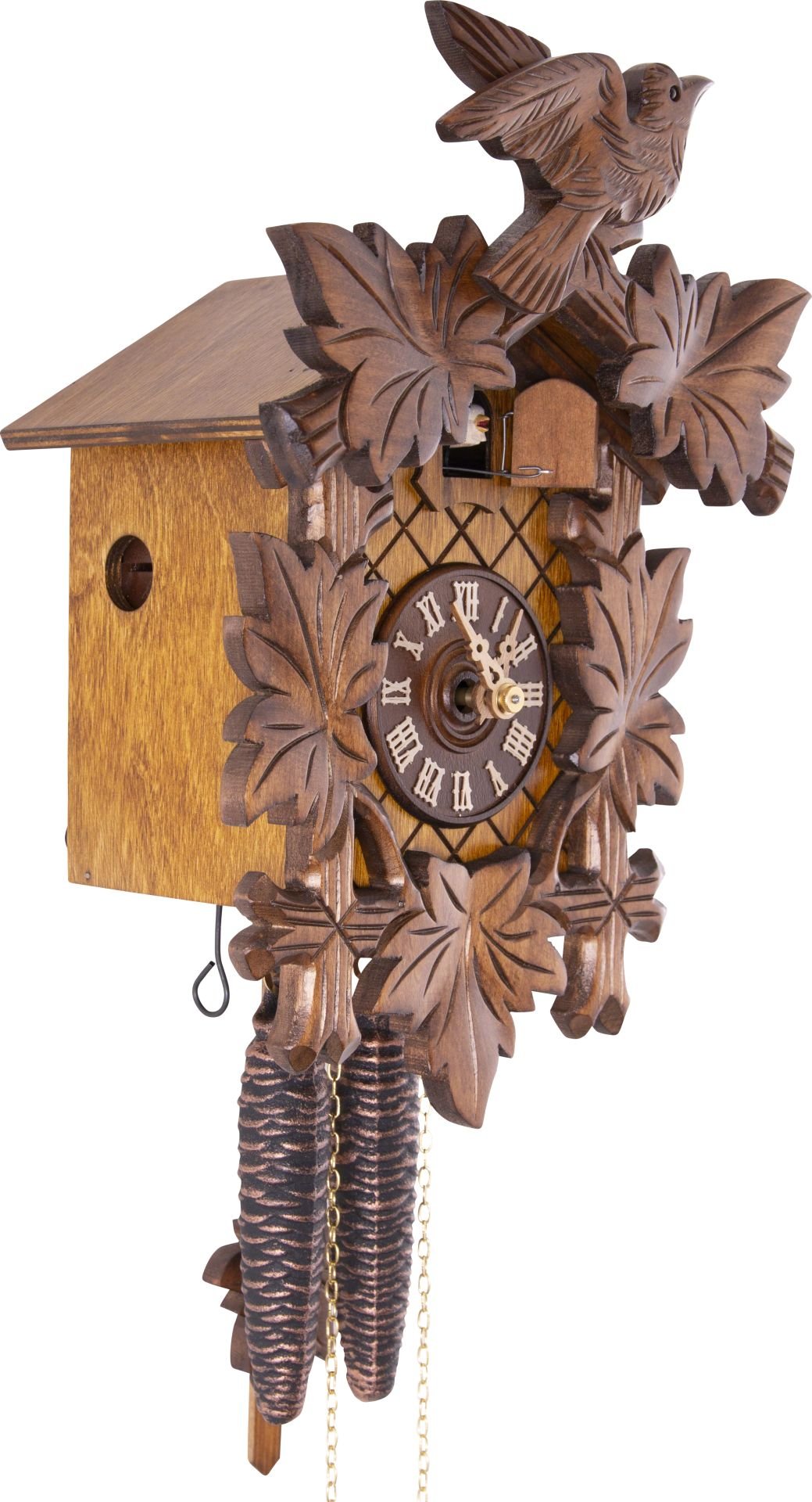 Reloj de cuco estilo “Madera tallada” movimiento mecánico de 1 día 28cm de Rombach & Haas