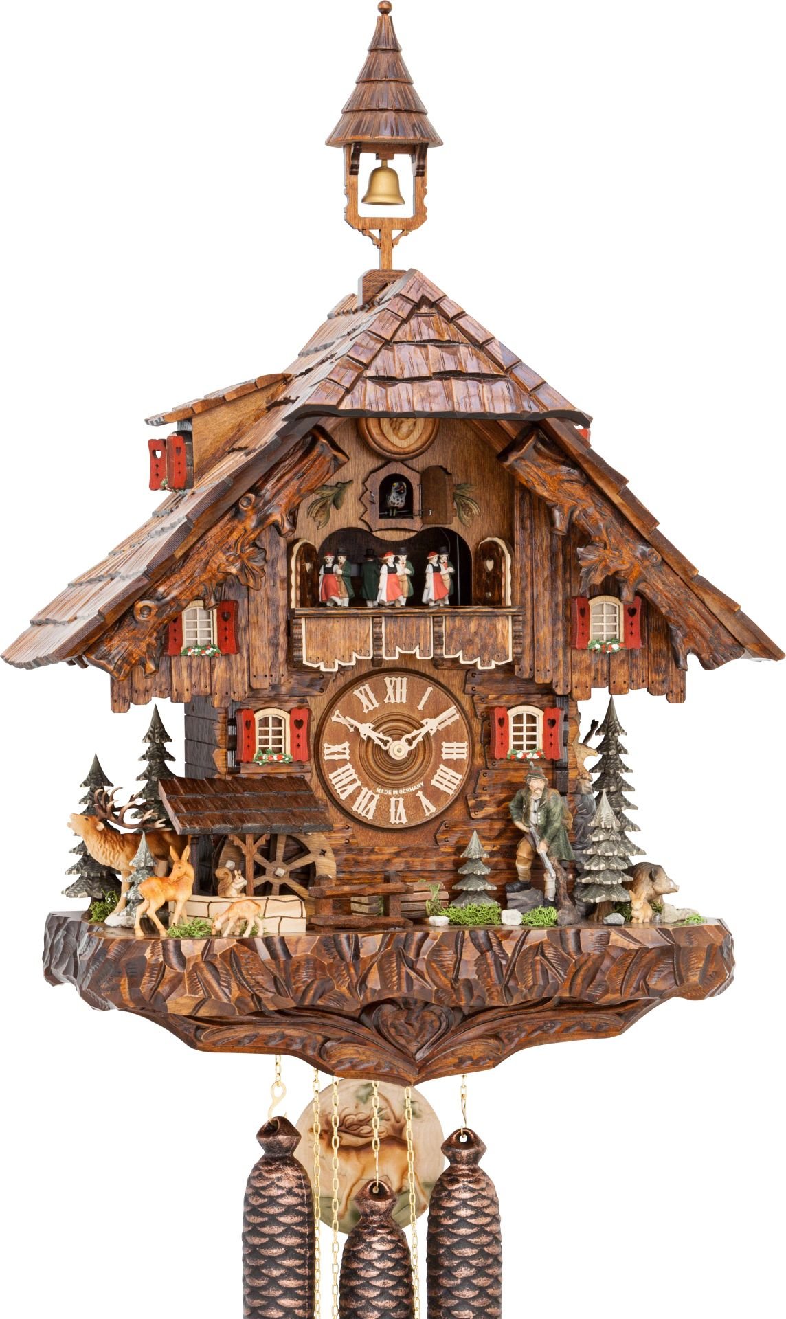 Cuckoo Clock Chalet Style 8 Day Movement 68cm by Hekas