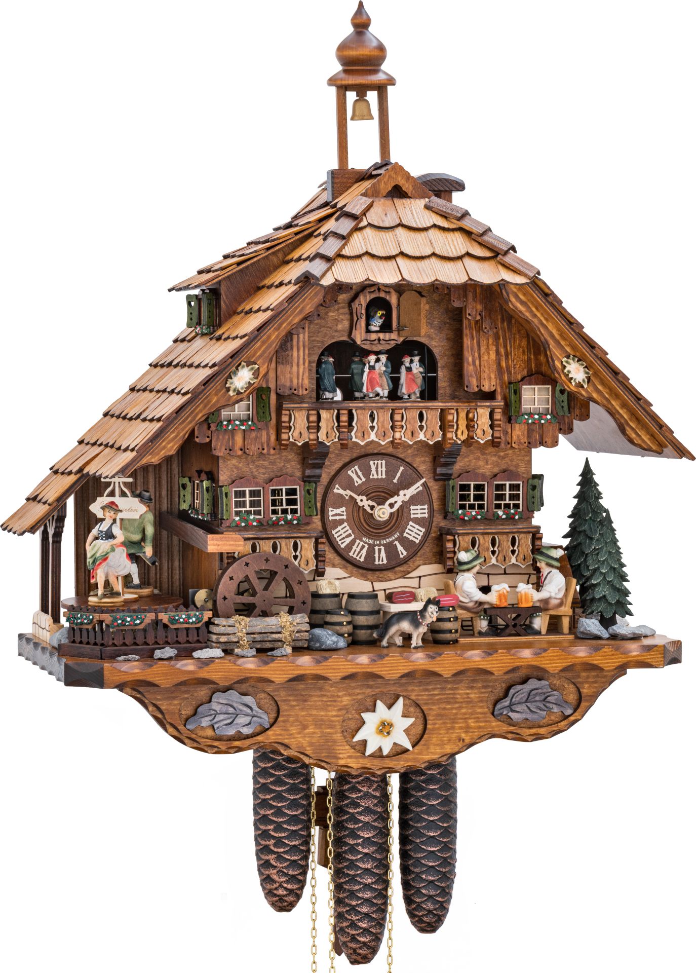 Horloge coucou en Chalet mouvement 8 jours 59cm de Hekas