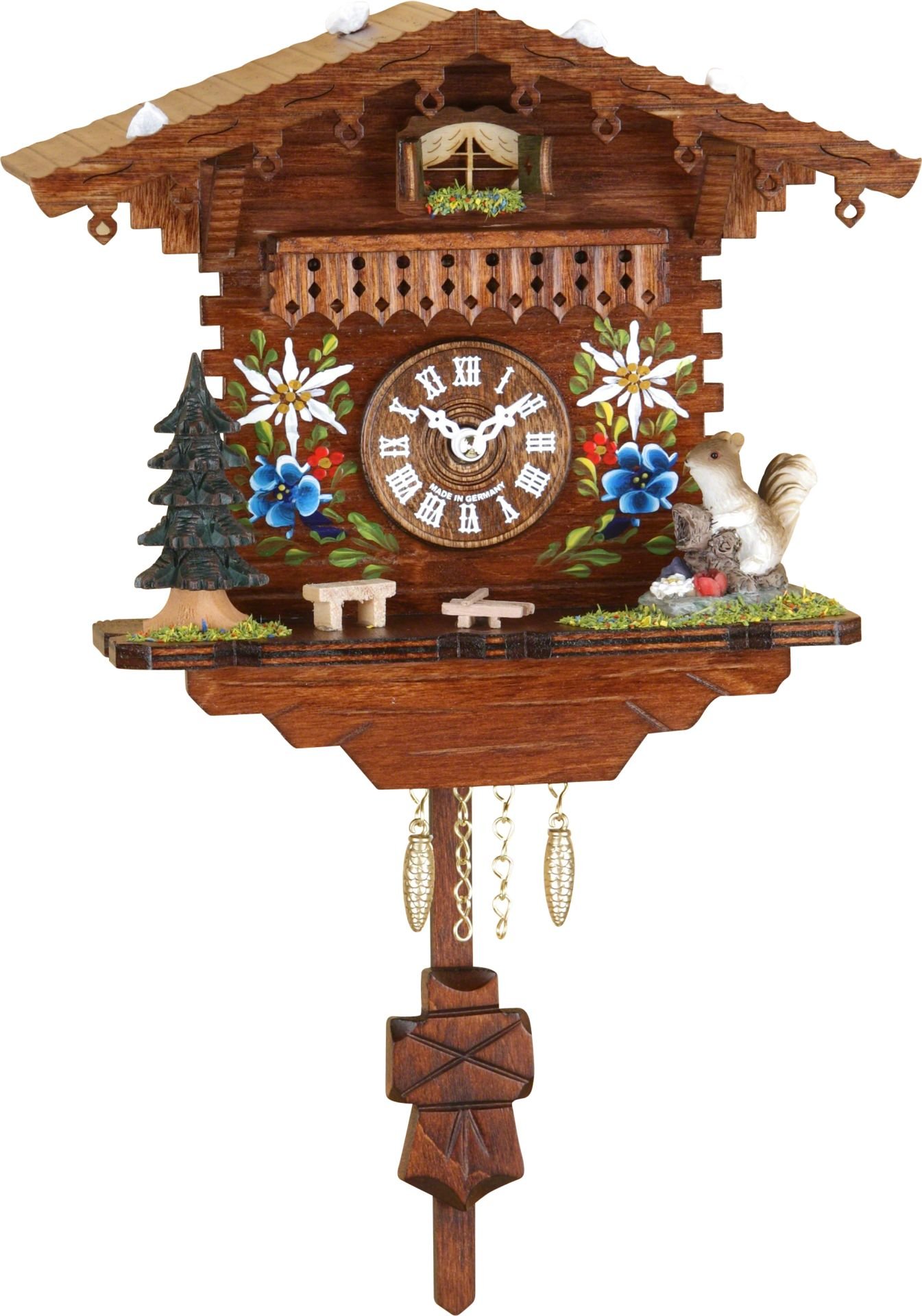 Reloj de péndulo Kuckulino de cuarzo 17cm de Trenkle Uhren