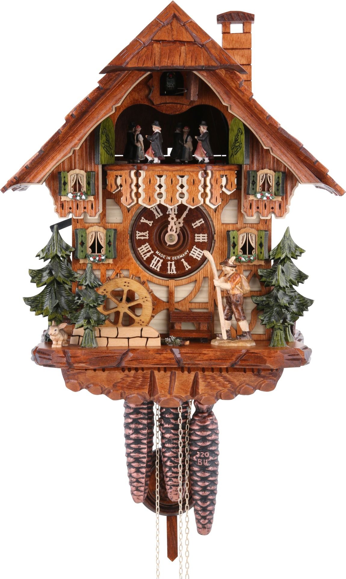 Cuckoo Clock Chalet Style 1 Day Movement 34cm by August Schwer