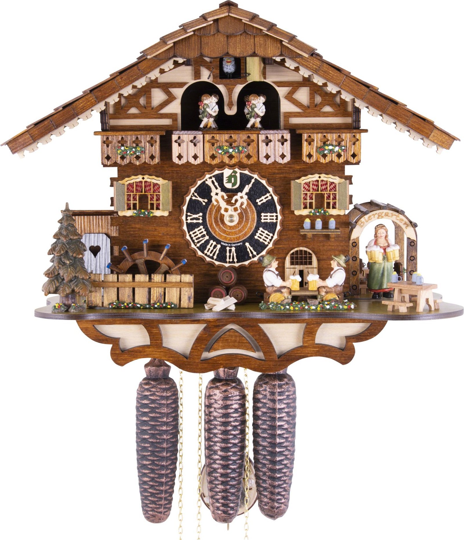 Cuckoo Clock Chalet Style 8 Day Movement 36cm by Hönes