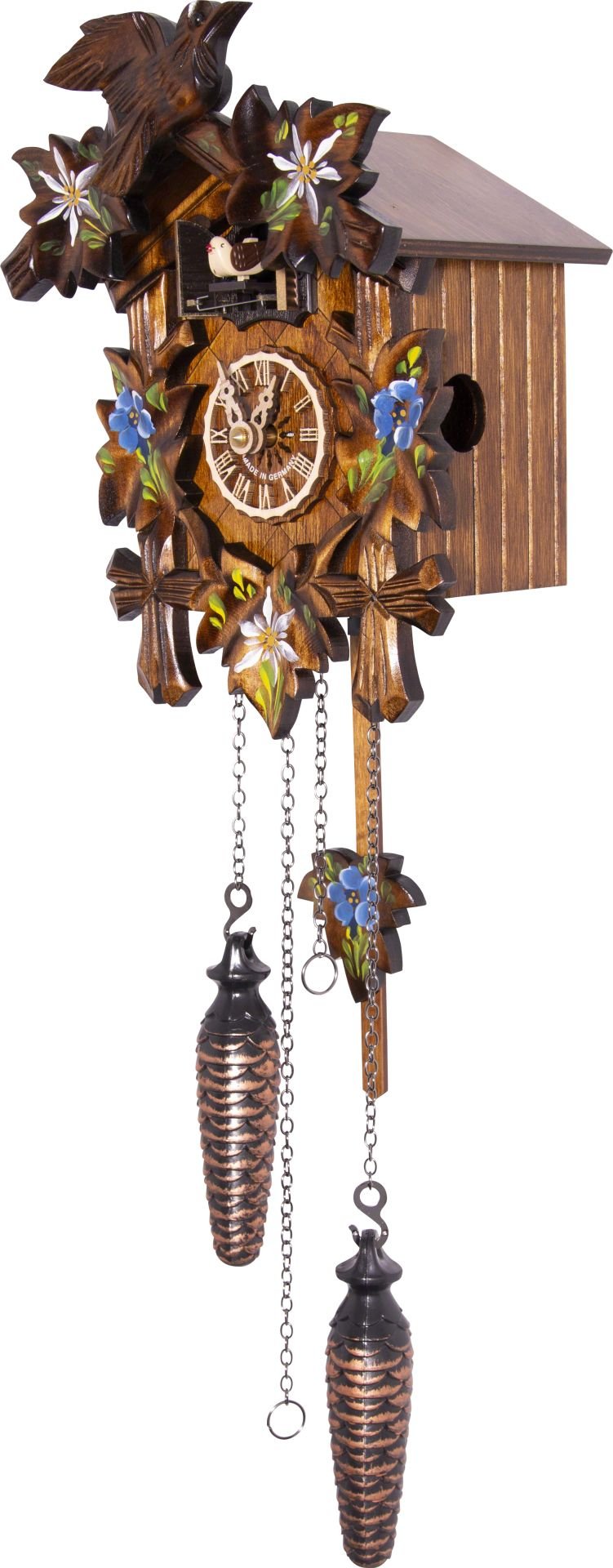 Reloj de cuco estilo “Madera tallada” de cuarzo 22cm de Engstler