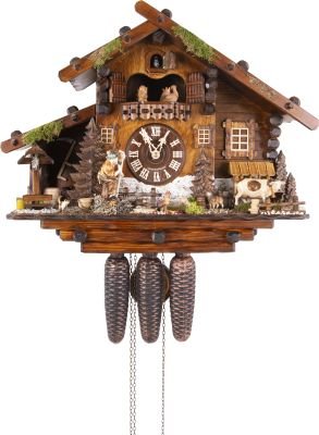 Kuckucksuhr Chalet-Stil 8-Tage-Uhrwerk 36cm von August Schwer