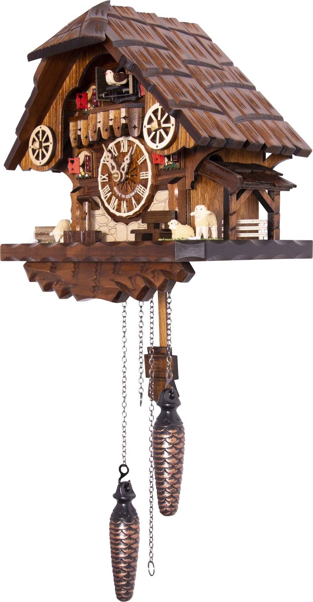 Cuckoo Clock Chalet Style Quartz Movement 28cm by Engstler