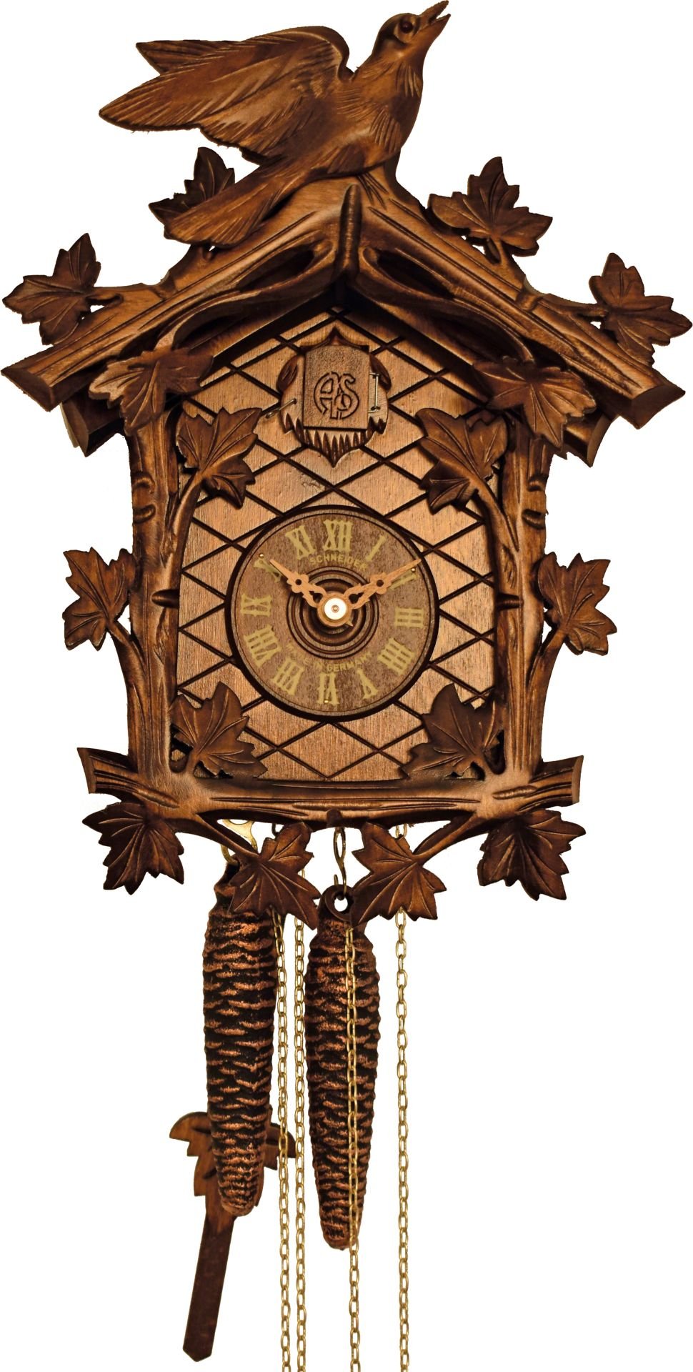 Orologio cucu tradizionale meccanismo giornaliero 27cm di Anton Schneider