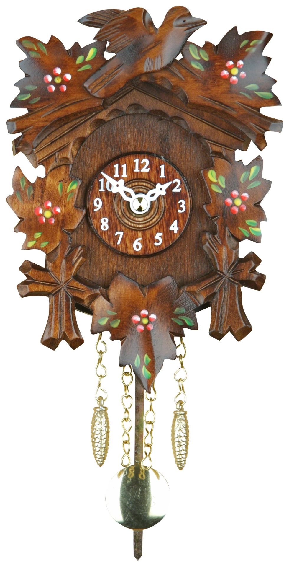 Black Forest Pendulum Clock Kuckulino Quartz Movement 14cm by Trenkle Uhren