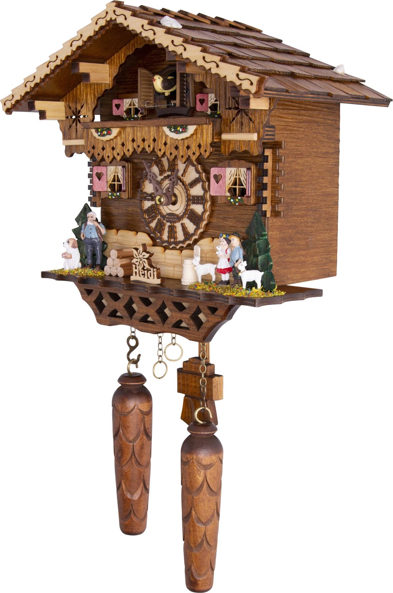 Reloj de cuco estilo “Chalet” de cuarzo 25cm de Trenkle Uhren