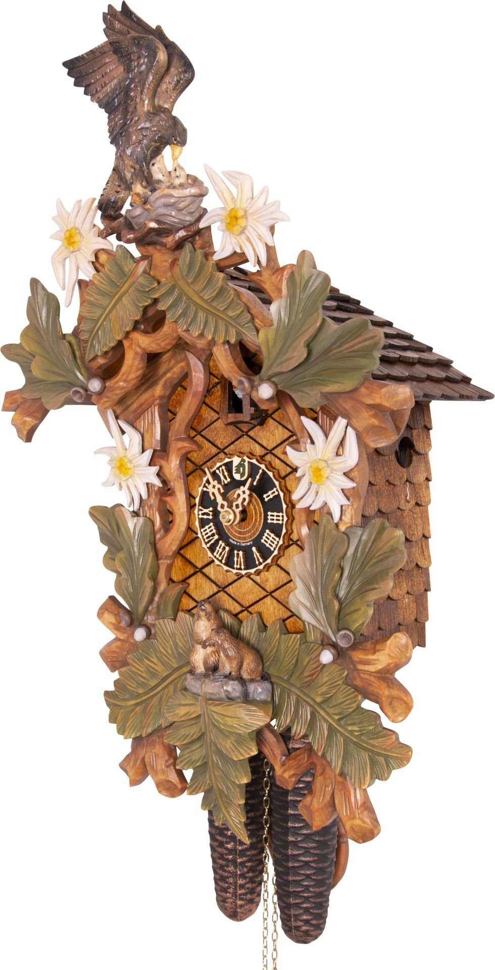 Cuckoo Clock Carved Style 8 Day Movement 54cm by Hönes