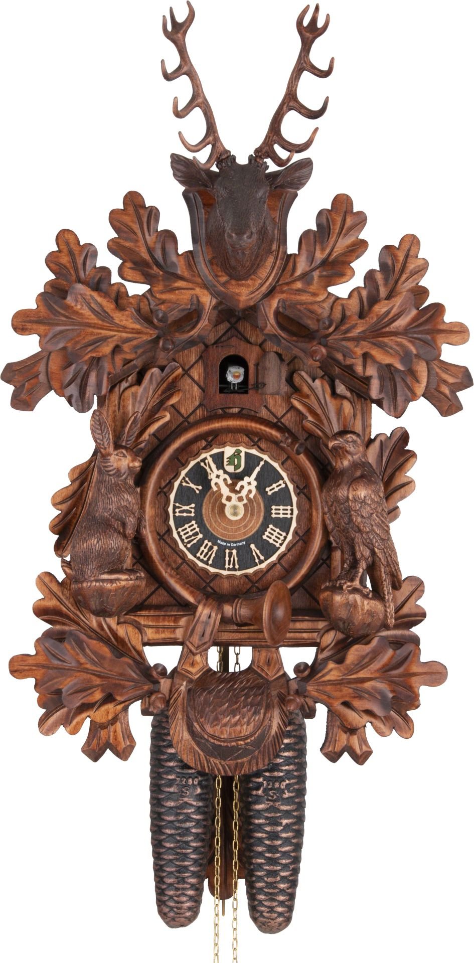 Orologio cucu tradizionale meccanismo settimanale 58cm di Hönes