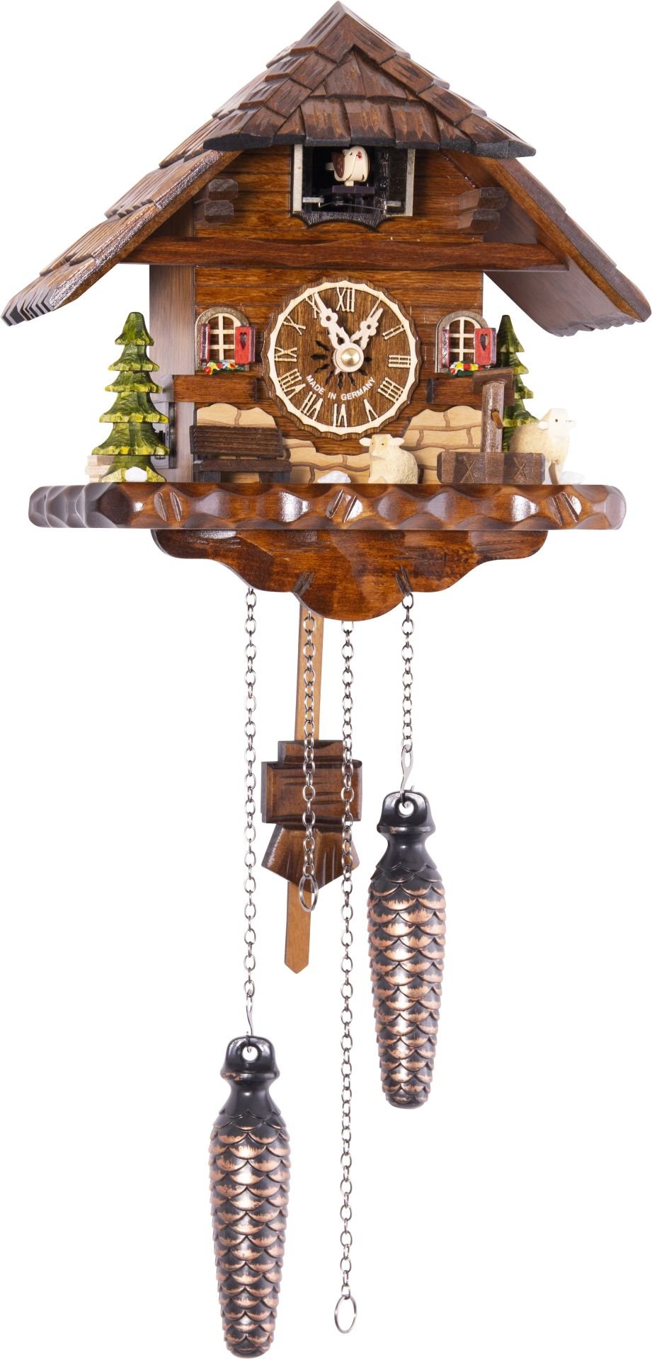 Horloge coucou en Chalet mouvement à quartz 26cm de Engstler