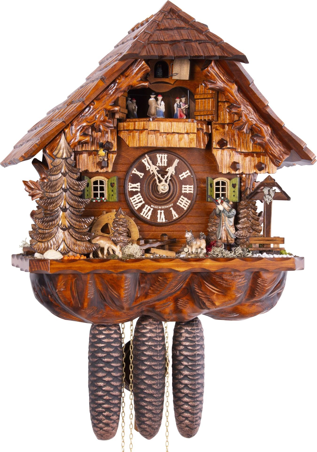 Cuckoo Clock Chalet Style 8 Day Movement 40cm by August Schwer