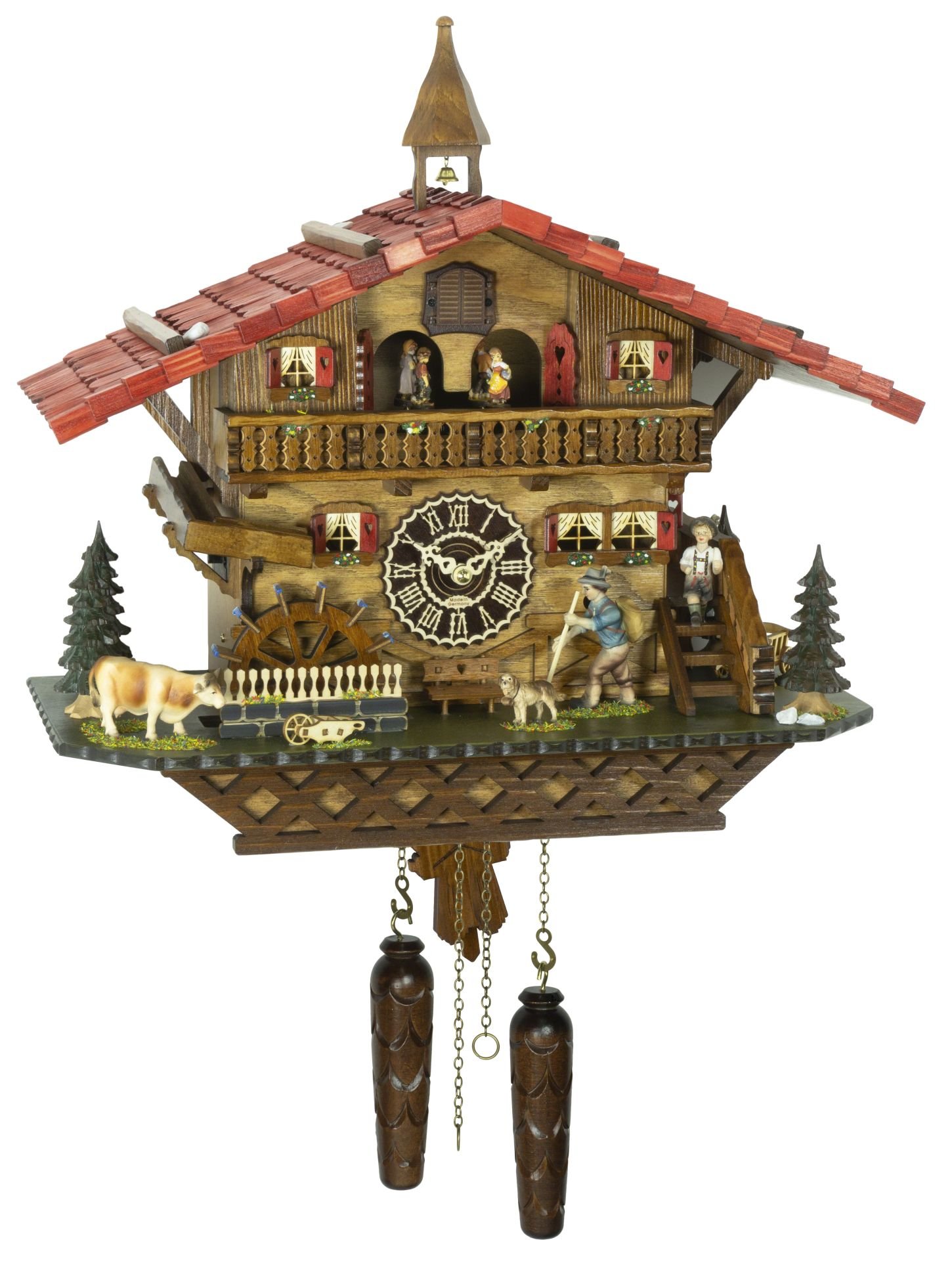 Kuckucksuhr Chalet-Stil Quarz-Uhrwerk 46cm von Trenkle Uhren