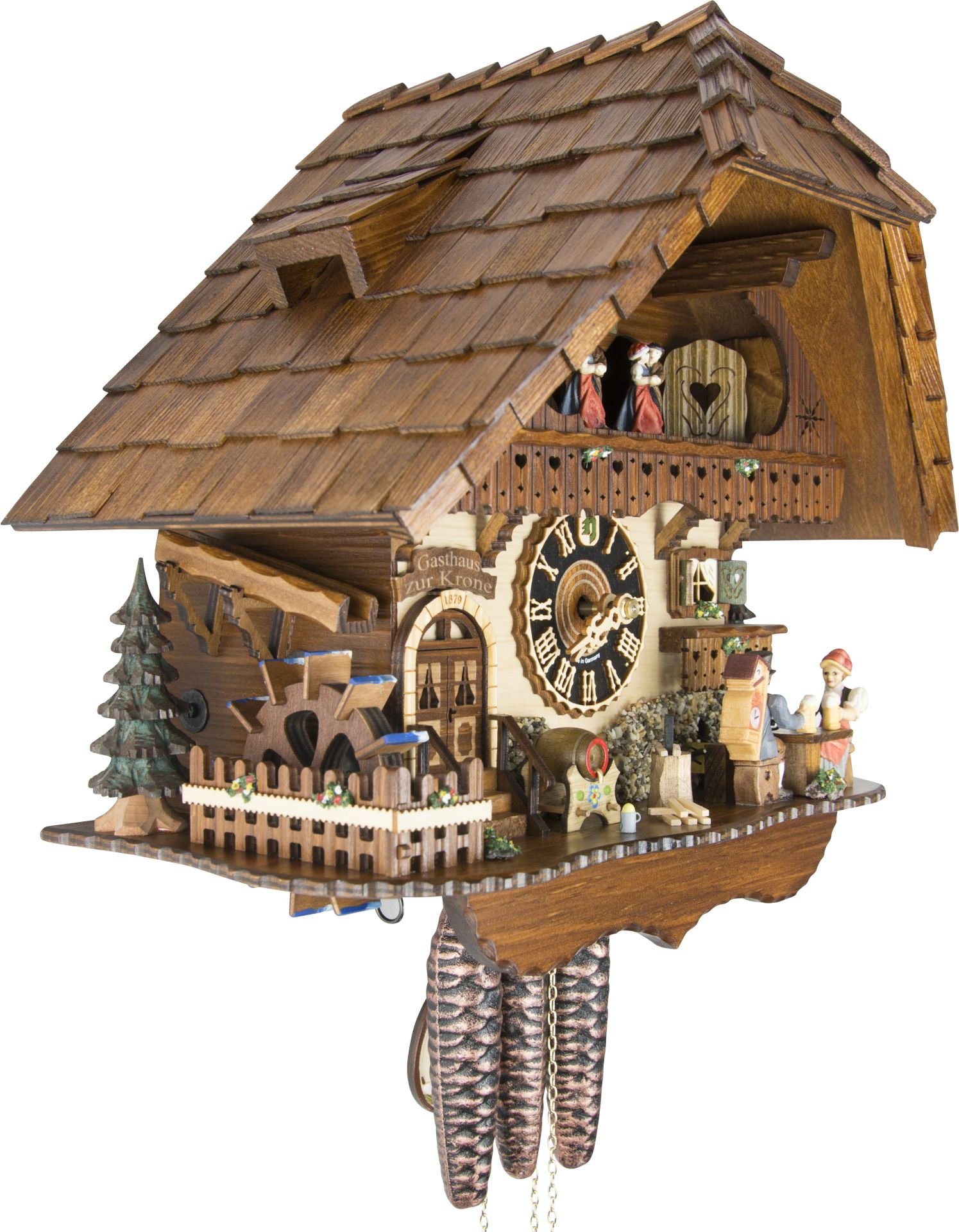 Cuckoo Clock Chalet Style 1 Day Movement 35cm by Hönes