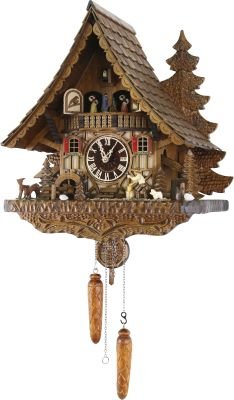 Kuckucksuhr Chalet-Stil Quarz-Uhrwerk 44cm von Engstler