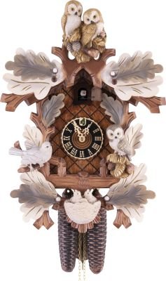 Reloj de cuco estilo “Madera tallada” movimiento mecánico de 8 días 46cm de Hönes