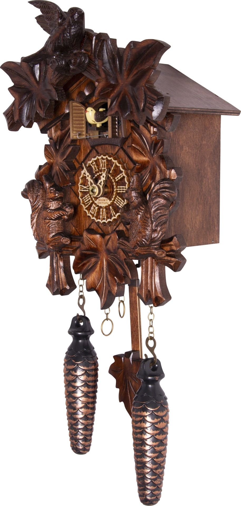 Horloge coucou traditionnelle mouvement à quartz 24cm de Trenkle Uhren