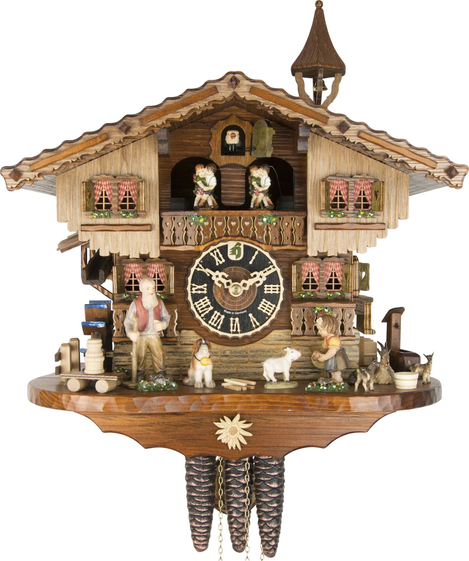 Cuckoo Clock Chalet Style 1 Day Movement 37cm by Hönes