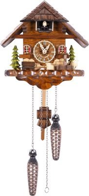 Kuckucksuhr Chalet-Stil Quarz-Uhrwerk 26cm von Engstler