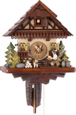 Cuckoo Clock Chalet Style 1 Day Movement 28cm by Hekas