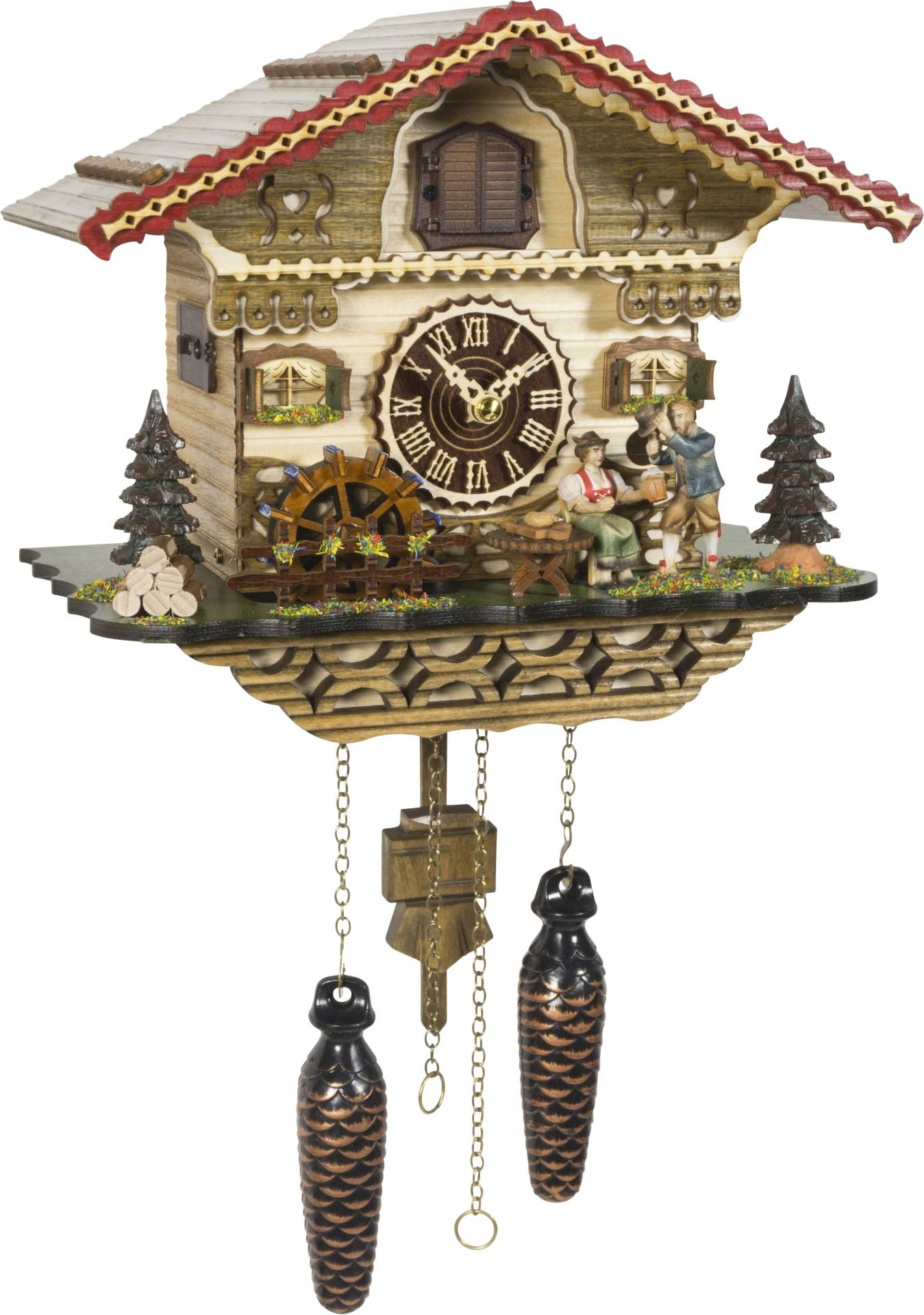 Reloj de cuco estilo “Chalet” de cuarzo 27cm de Trenkle Uhren
