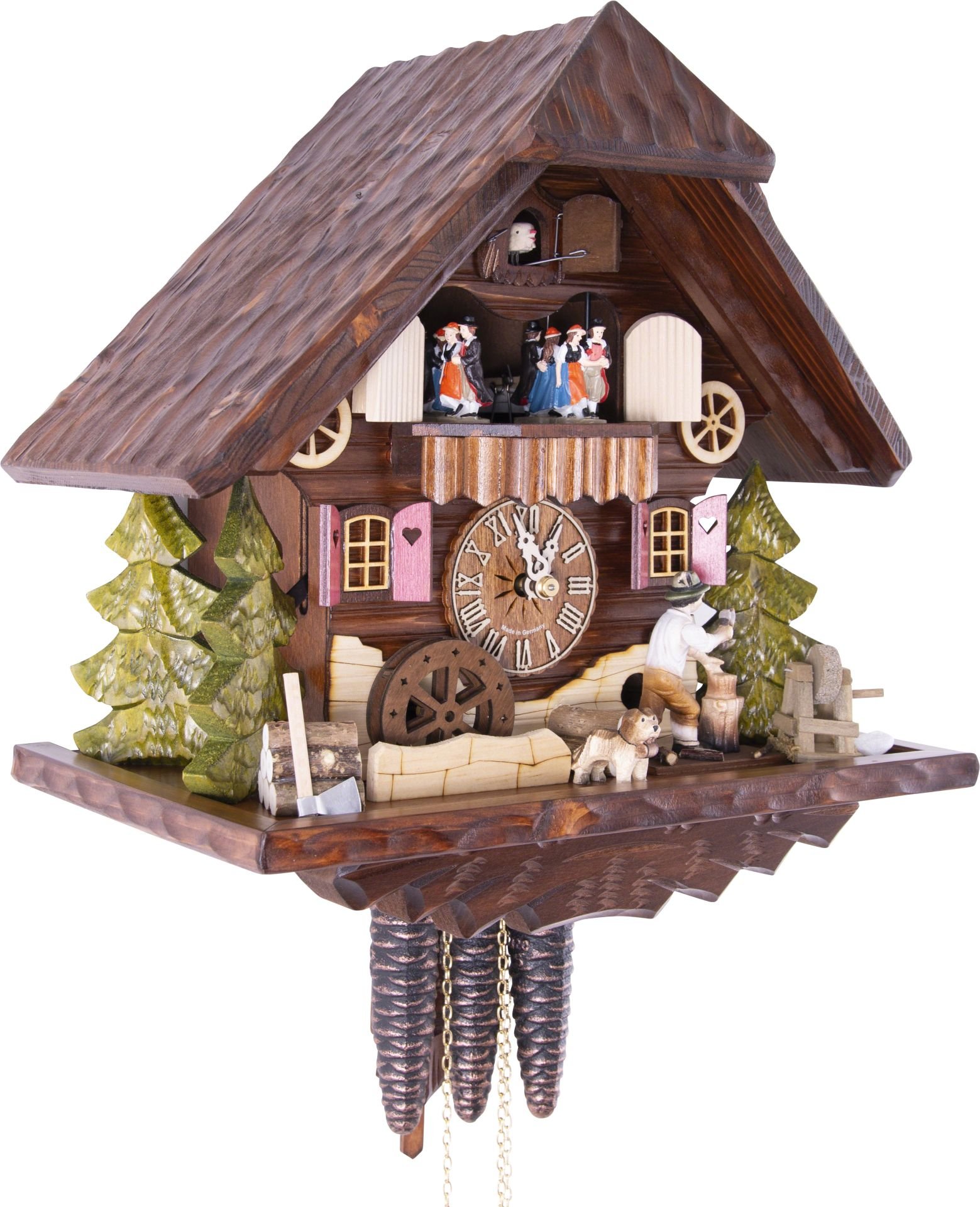 Cuckoo Clock Chalet Style 1 Day Movement 34cm by Hekas