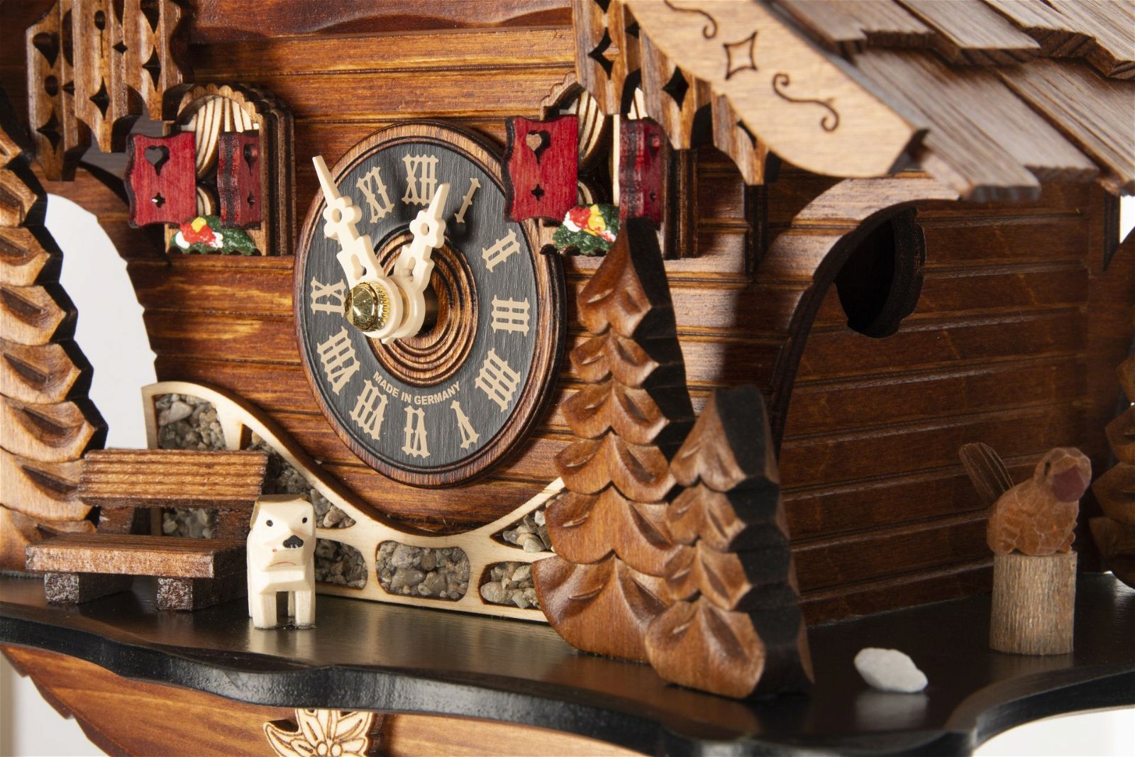 Kuckucksuhr Chalet-Stil Quarz-Uhrwerk 25cm von Engstler