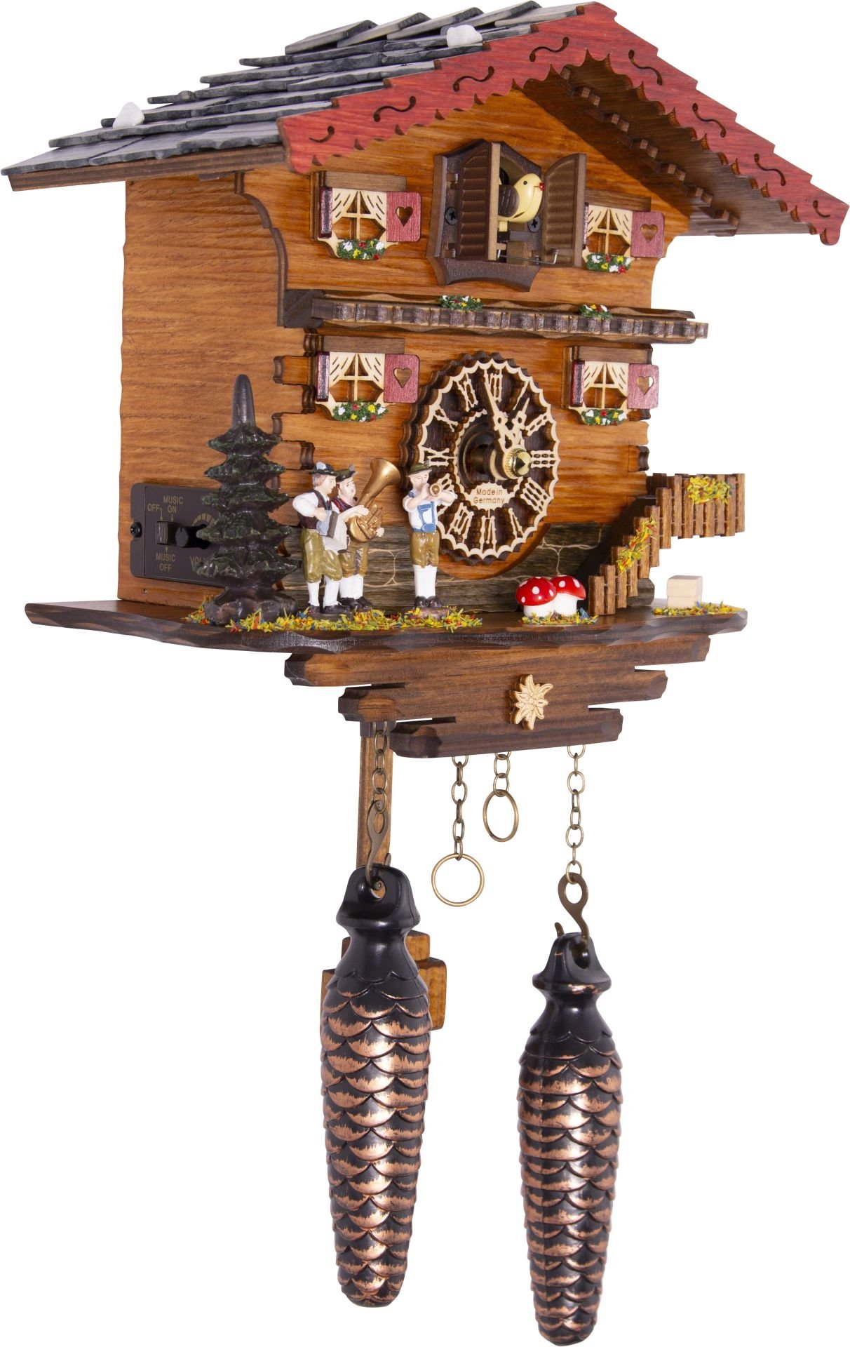 Cuckoo Clock Chalet Style Quartz Movement 19cm by Trenkle Uhren