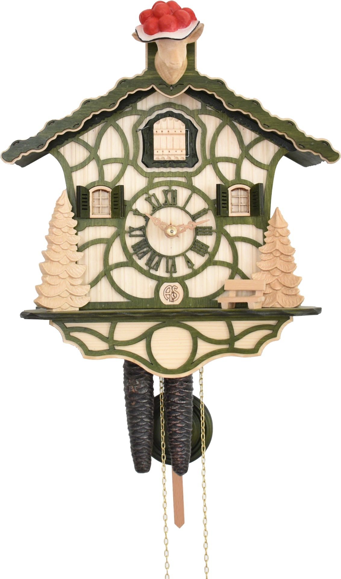 Orologio cucu chalet meccanismo giornaliero 30cm di Anton Schneider