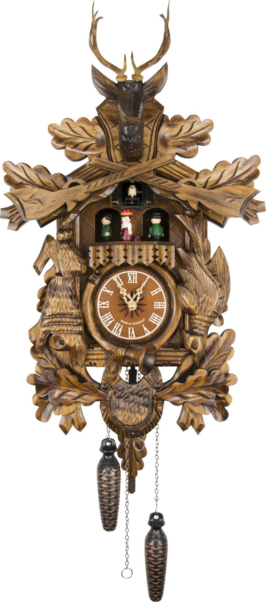 Horloge coucou traditionnelle mouvement à quartz 37cm de Engstler