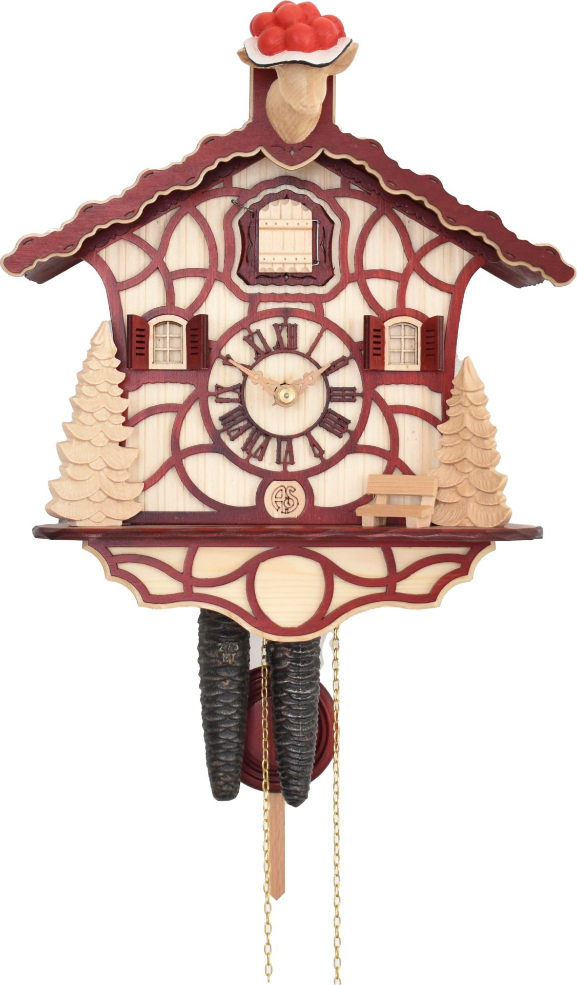 Reloj de cuco estilo “Chalet” movimiento mecánico de 1 día 30cm de Anton Schneider