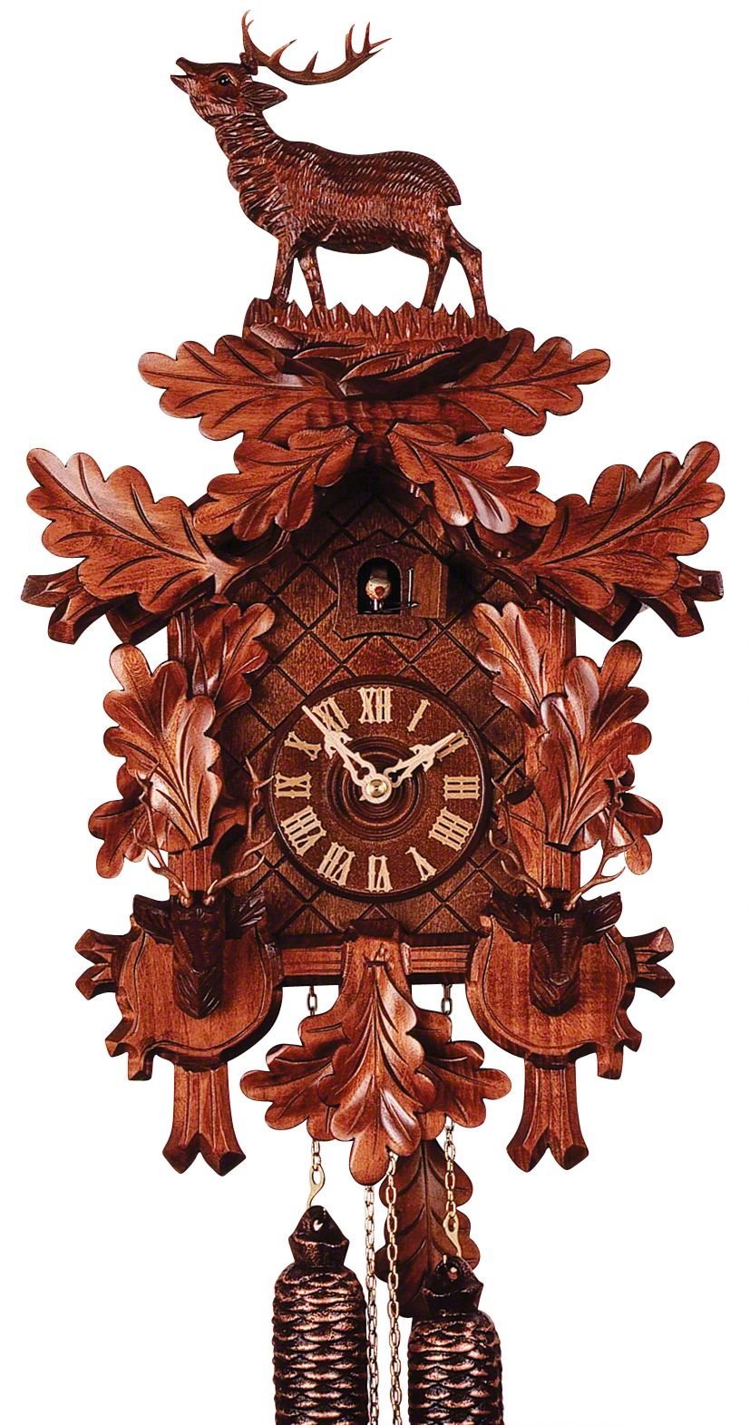 Reloj de cuco estilo “Madera tallada” movimiento mecánico de 8 días 55cm de Rombach & Haas