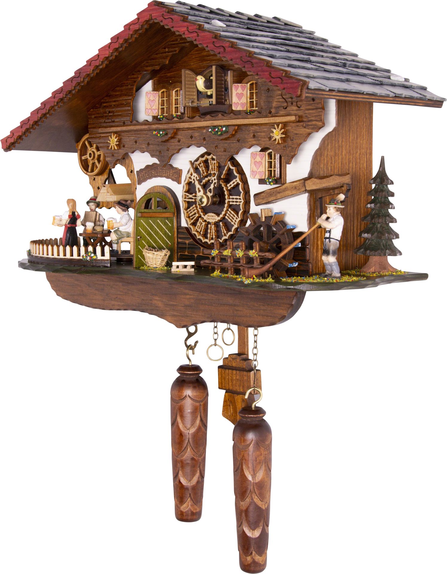 Cuckoo Clock Chalet Style Quartz Movement 27cm by Trenkle Uhren