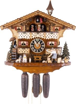 Cuckoo Clock Chalet Style 8 Day Movement 34cm by Hönes