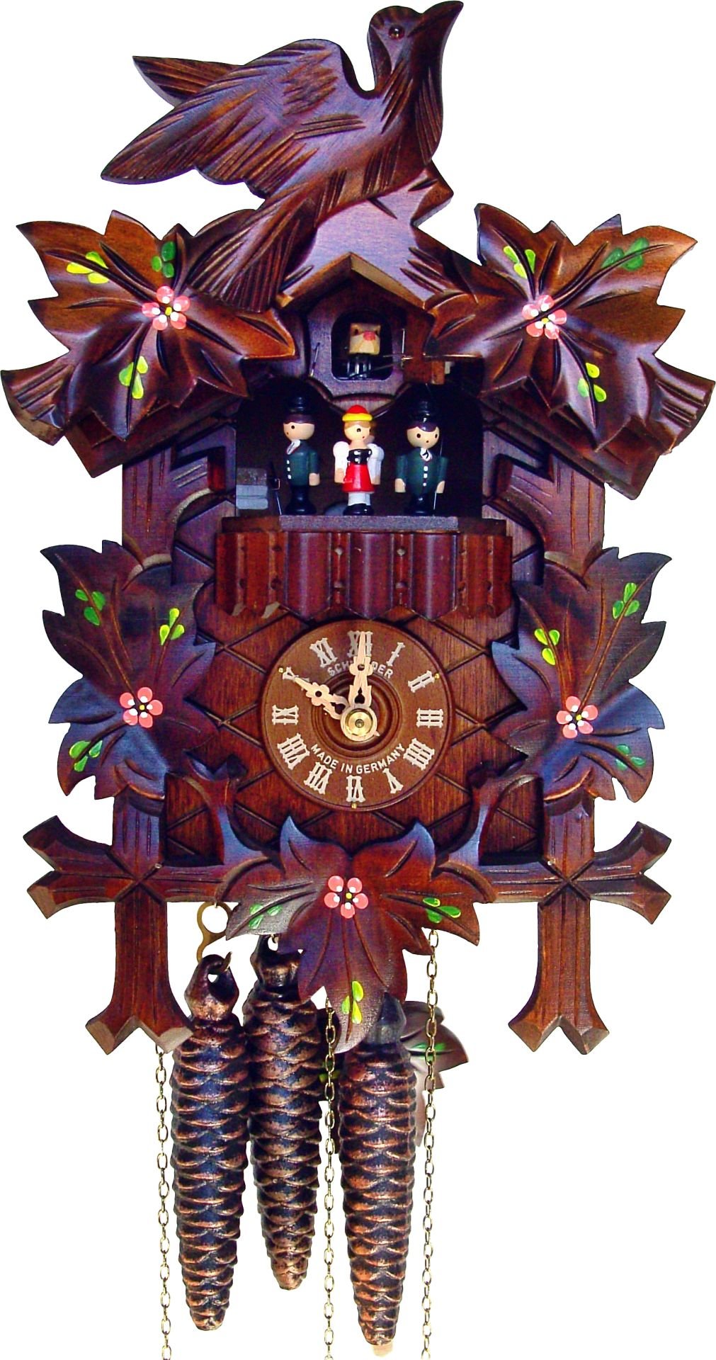 Orologio cucu tradizionale meccanismo giornaliero 33cm di Anton Schneider