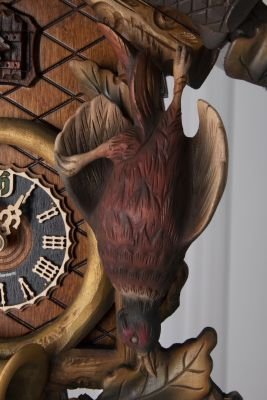 Kuckucksuhr geschnitzt 8-Tage-Uhrwerk 62cm von Hönes
