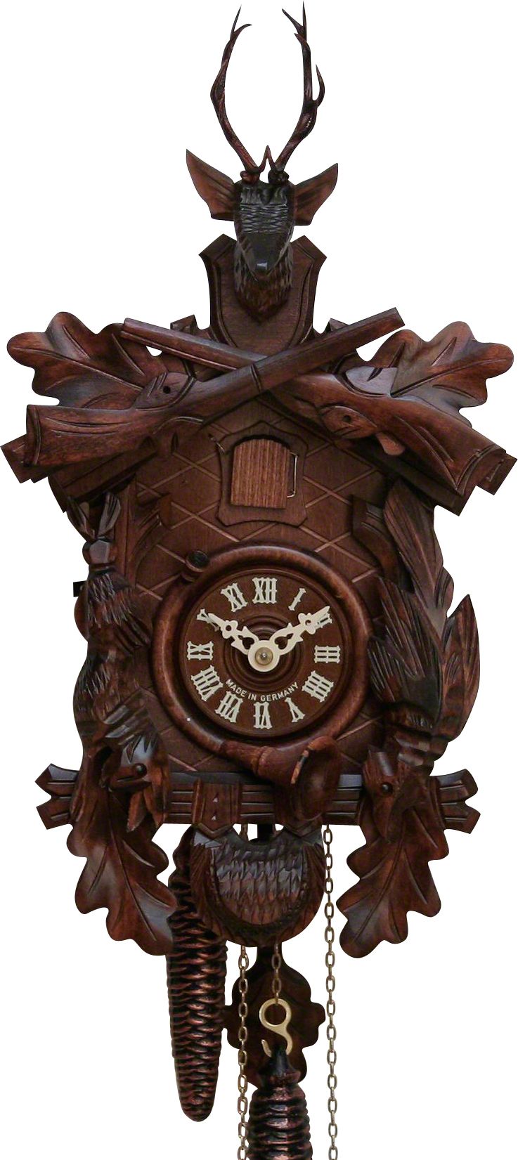 Cuckoo Clock Carved Style 8 Day Movement 40cm by Hekas