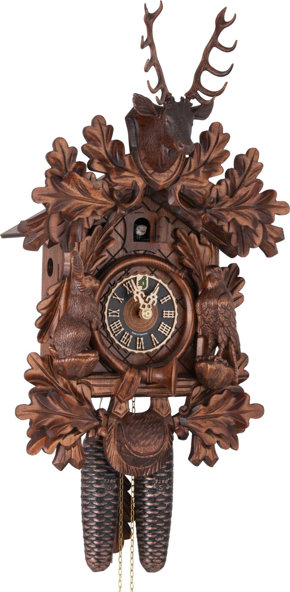 Cuckoo Clock Carved Style 8 Day Movement 58cm by Hönes