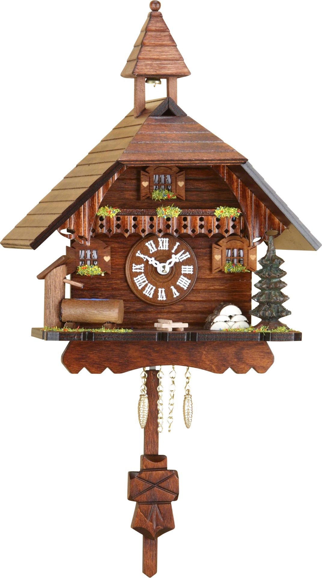 Schwarzwälder Pendeluhr Kuckulino Quarz-Uhrwerk 22cm von Trenkle Uhren