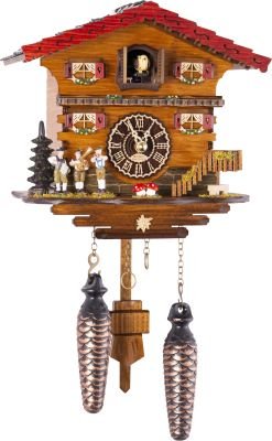 Kuckucksuhr Chalet-Stil Quarz-Uhrwerk 19cm von Trenkle Uhren