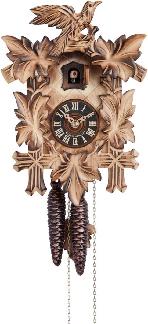 Cuckoo Clock Carved Style 1 Day Movement 20cm by Hönes