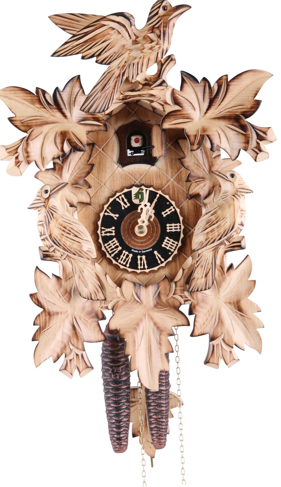 Cuckoo Clock Carved Style 1 Day Movement 35cm by Hönes