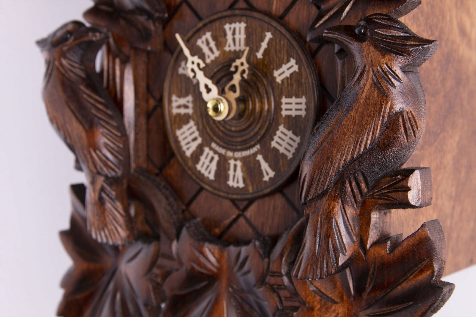 Cuckoo Clock Carved Style Quartz Movement 36cm by Trenkle Uhren