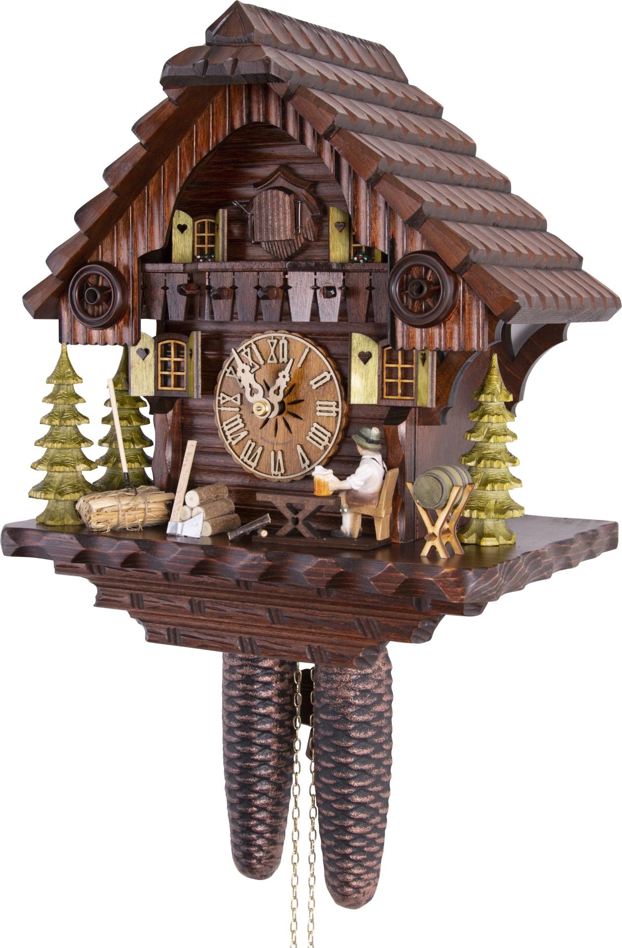 Cuckoo Clock Chalet Style 8 Day Movement 32cm by Hekas