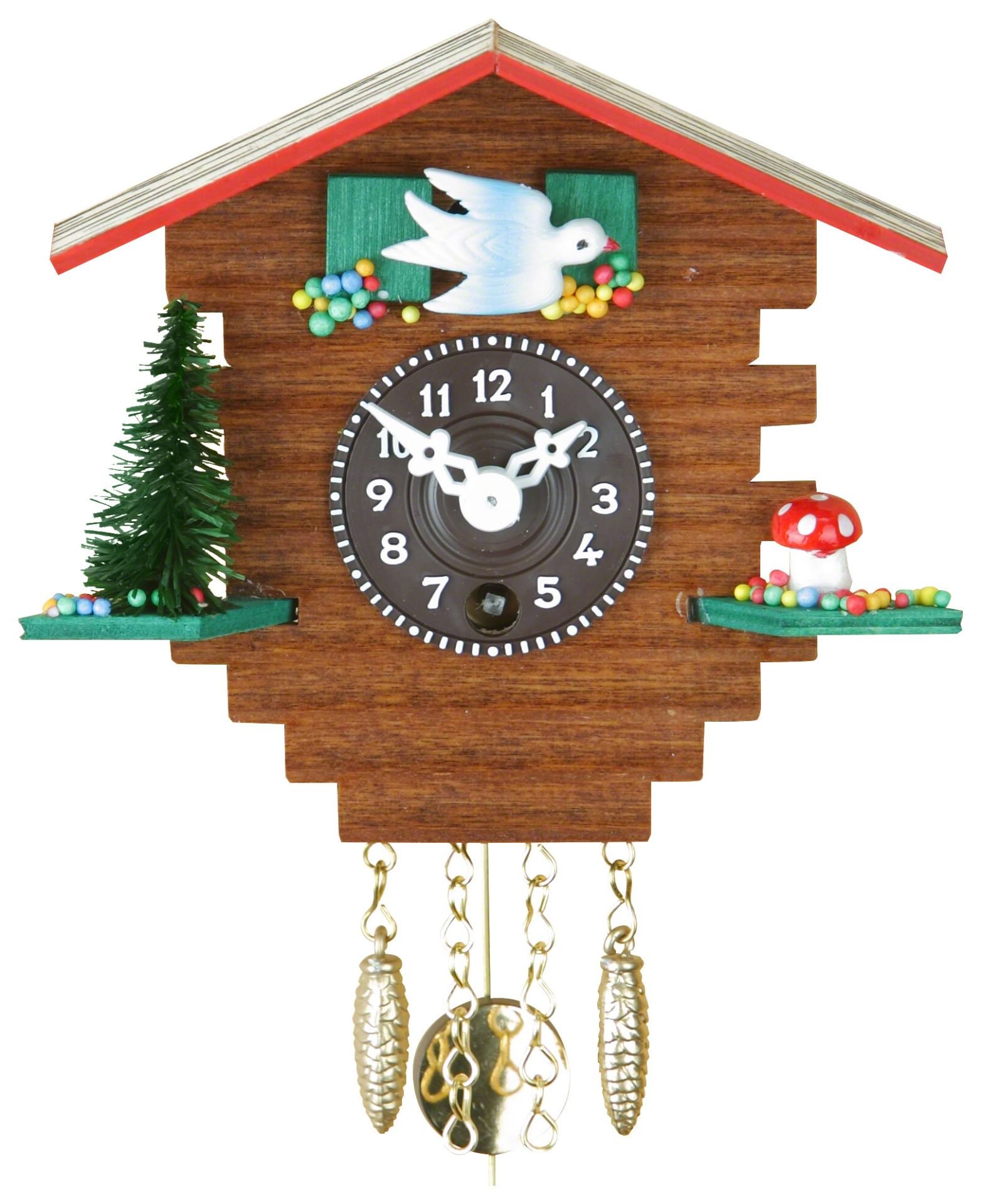 Black Forest Pendulum Clock Quartz Movement 12cm by Trenkle Uhren