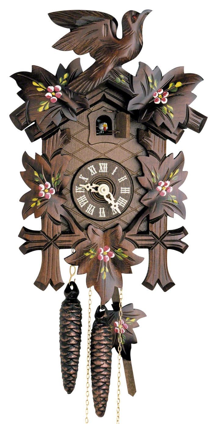 Cuckoo Clock Carved Style 1 Day Movement 23cm by Hekas