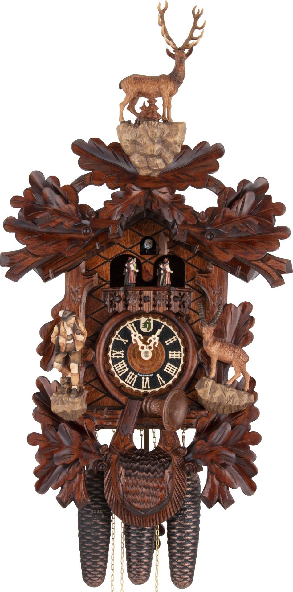 Orologio cucu tradizionale meccanismo settimanale 62cm di Hönes