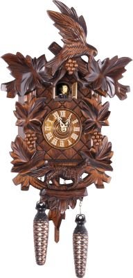 Kuckucksuhr geschnitzt Quarz-Uhrwerk 40cm von Trenkle Uhren