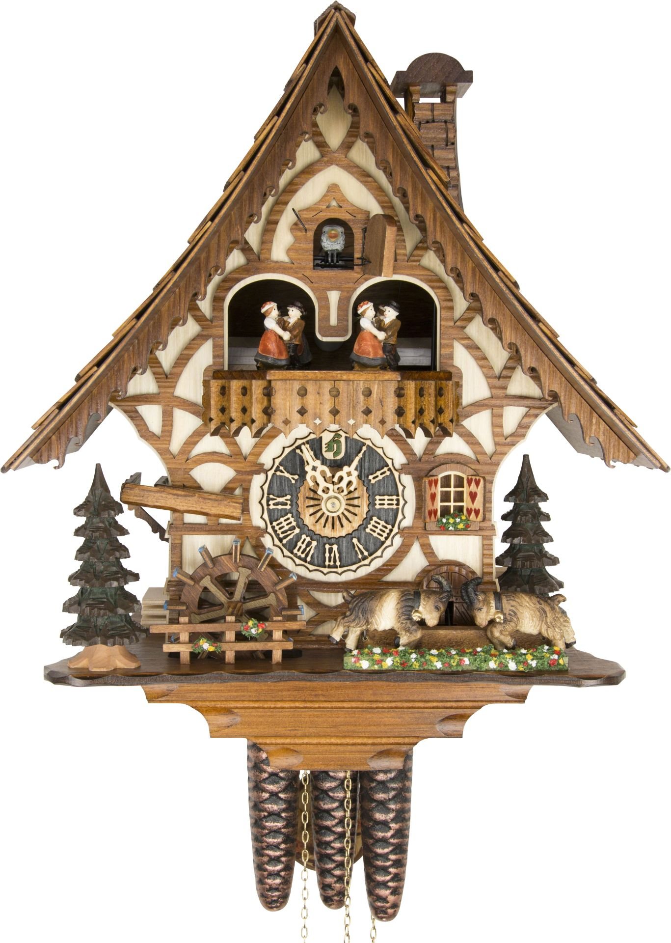 Cuckoo Clock Chalet Style 1 Day Movement 34cm by Hönes