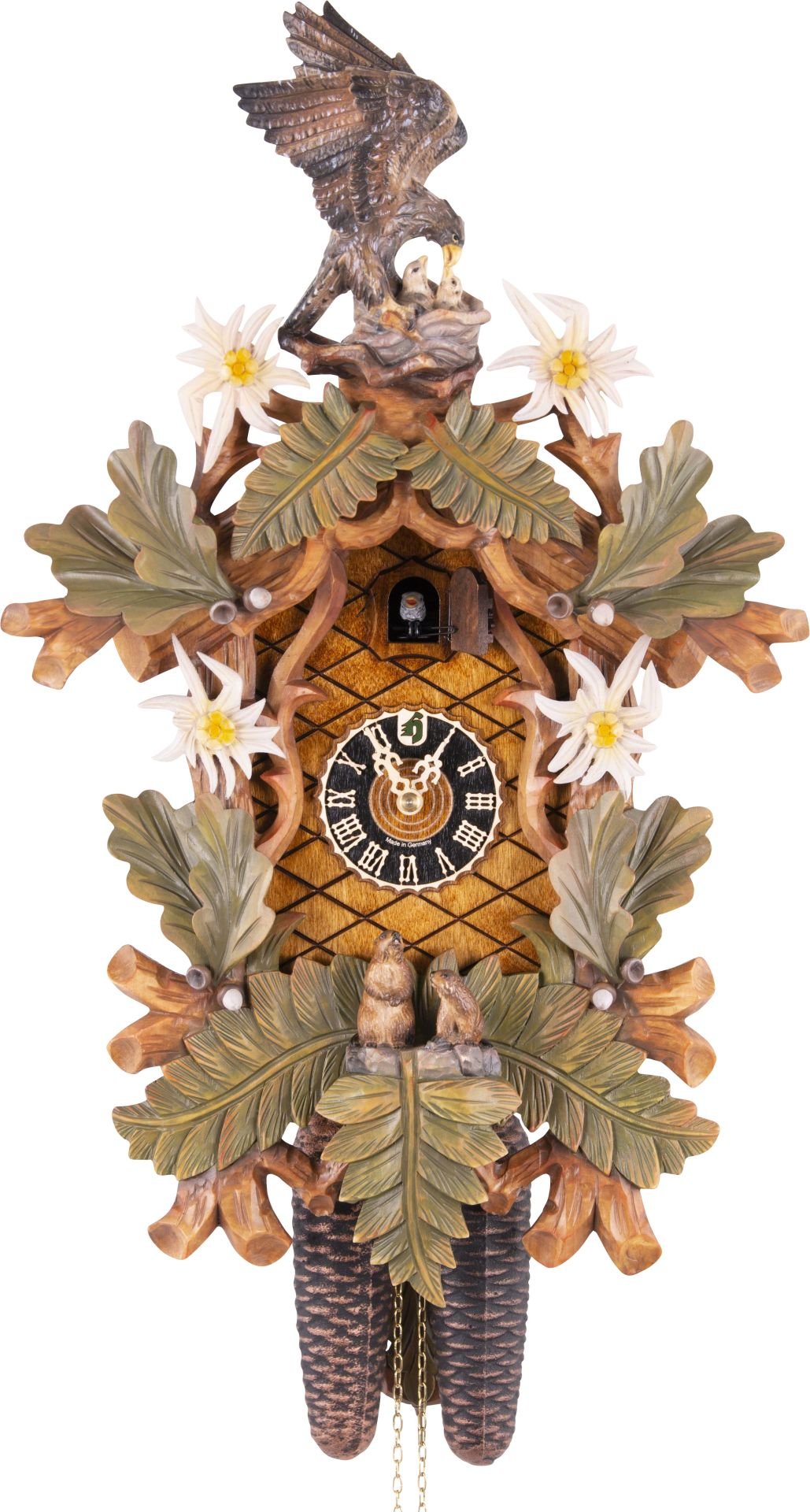 Orologio cucu tradizionale meccanismo settimanale 54cm di Hönes